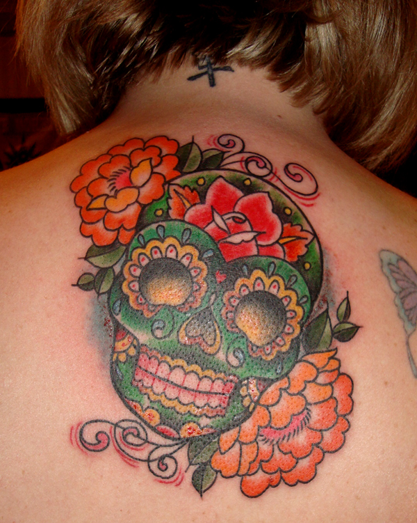 She got a really sweet tattoo from old friend Jon Glessner on her inner 