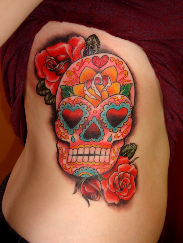 day of dead skull tattoos. day of the dead skull tattoo